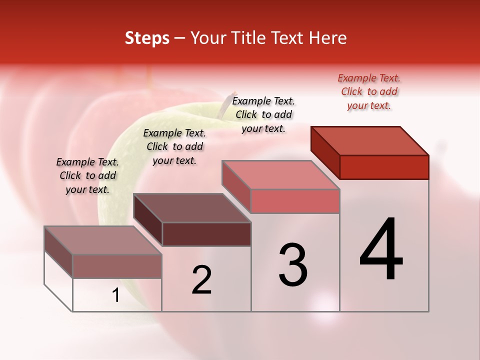 A Green Apple Is The Odd One Out In A Line Of Red PowerPoint Template