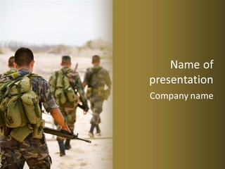 Soldiers On Patrol PowerPoint Template