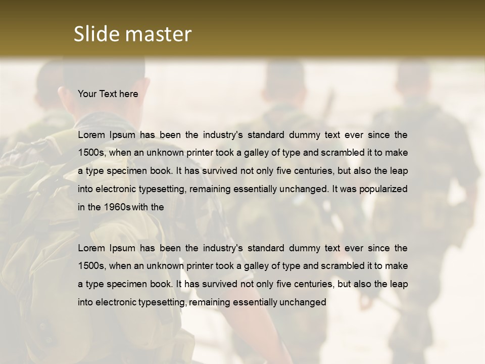 Soldiers On Patrol PowerPoint Template