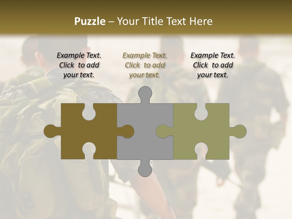 Soldiers On Patrol PowerPoint Template