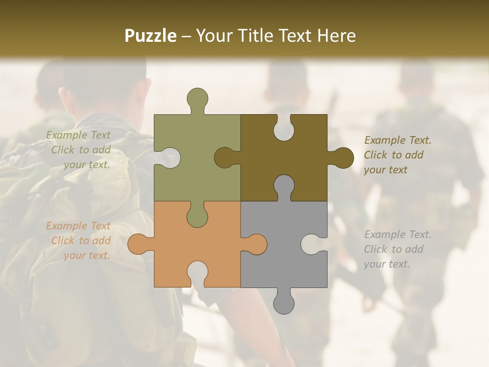 Soldiers On Patrol PowerPoint Template