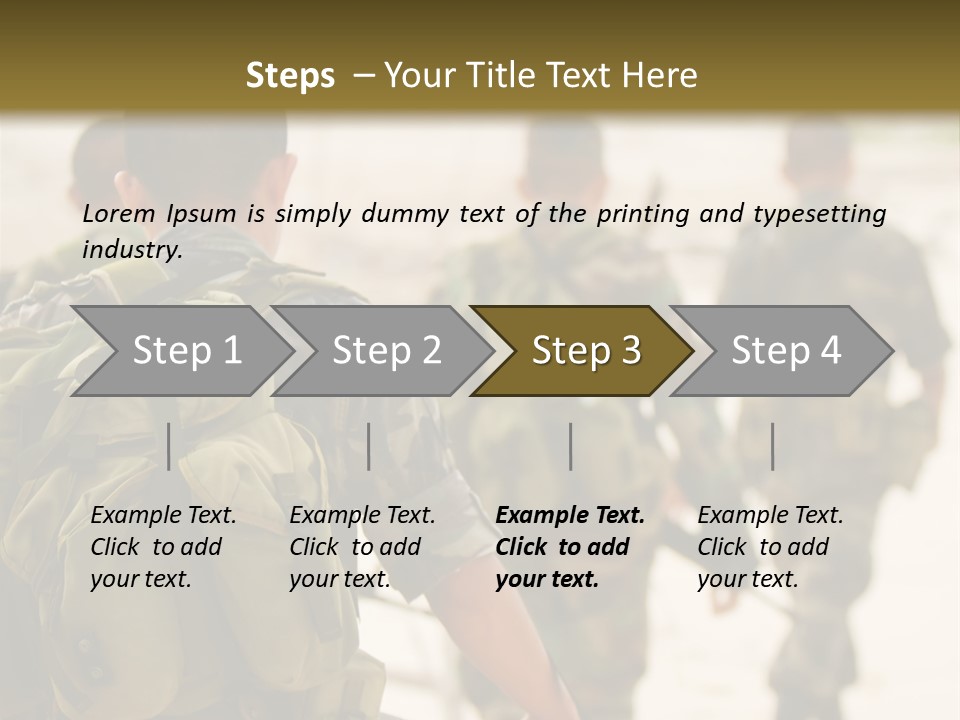 Soldiers On Patrol PowerPoint Template
