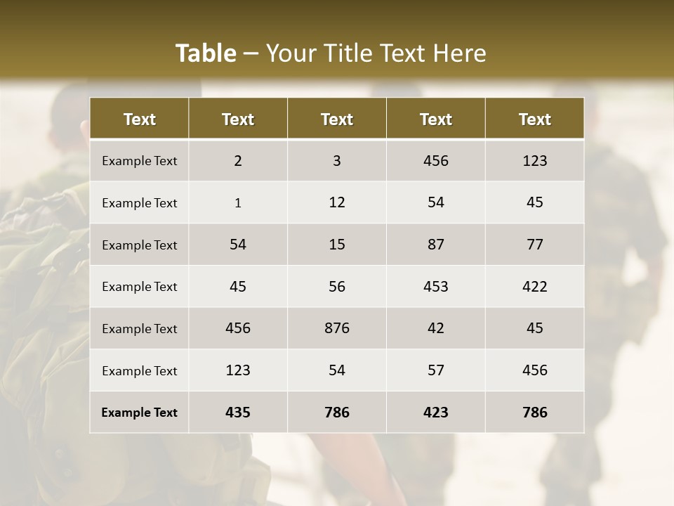 Soldiers On Patrol PowerPoint Template