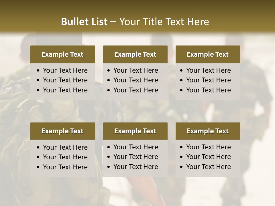 Soldiers On Patrol PowerPoint Template
