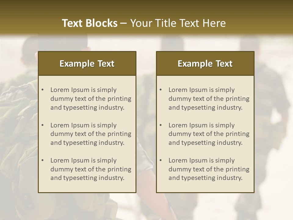 Soldiers On Patrol PowerPoint Template