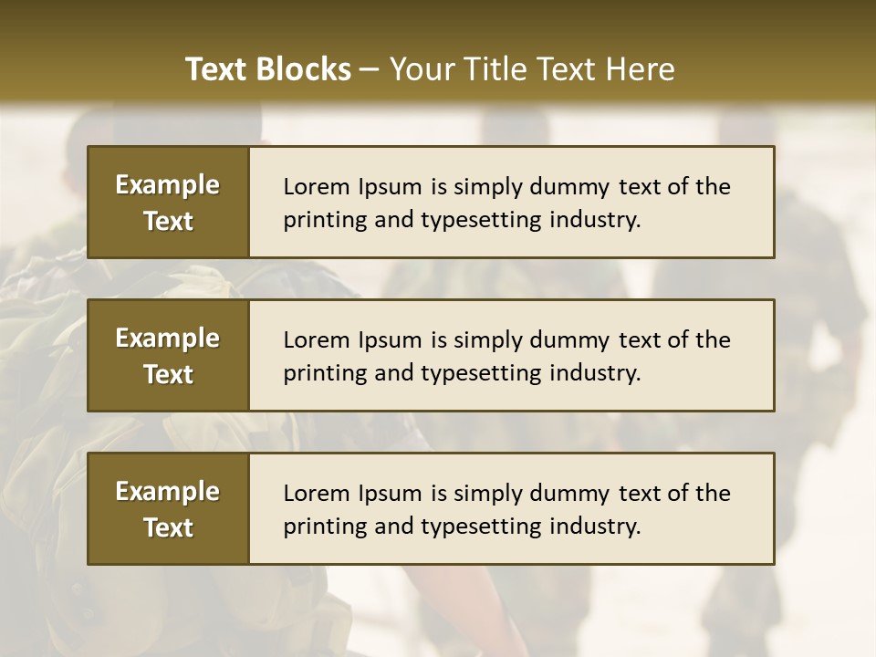 Soldiers On Patrol PowerPoint Template