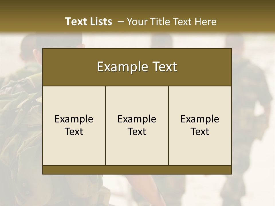 Soldiers On Patrol PowerPoint Template