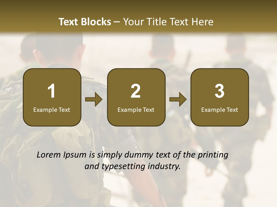 Soldiers On Patrol PowerPoint Template