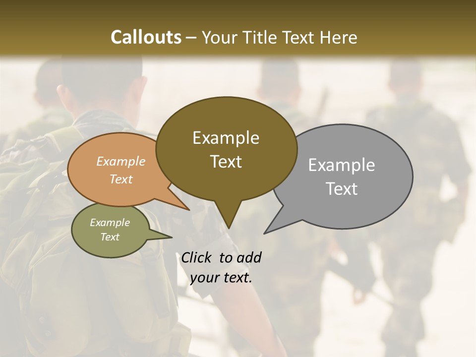 Soldiers On Patrol PowerPoint Template