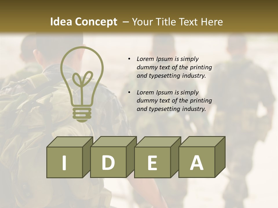 Soldiers On Patrol PowerPoint Template