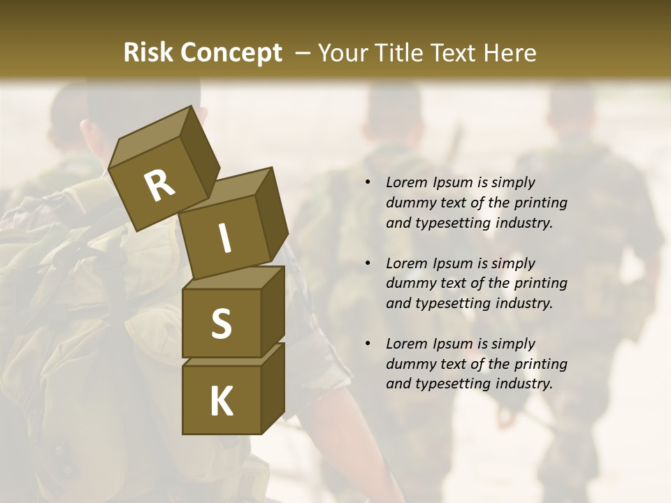 Soldiers On Patrol PowerPoint Template