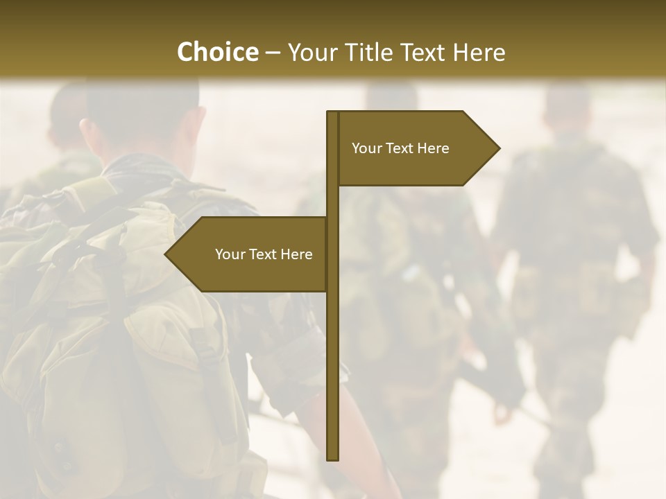 Soldiers On Patrol PowerPoint Template