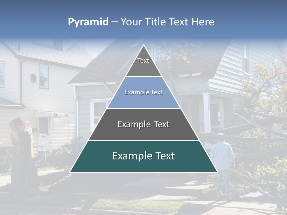 Damaged House From Tree Collapse Due To Storm PowerPoint Template