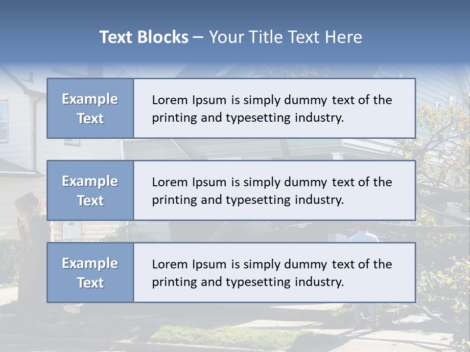 Damaged House From Tree Collapse Due To Storm PowerPoint Template