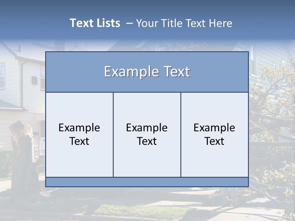 Damaged House From Tree Collapse Due To Storm PowerPoint Template