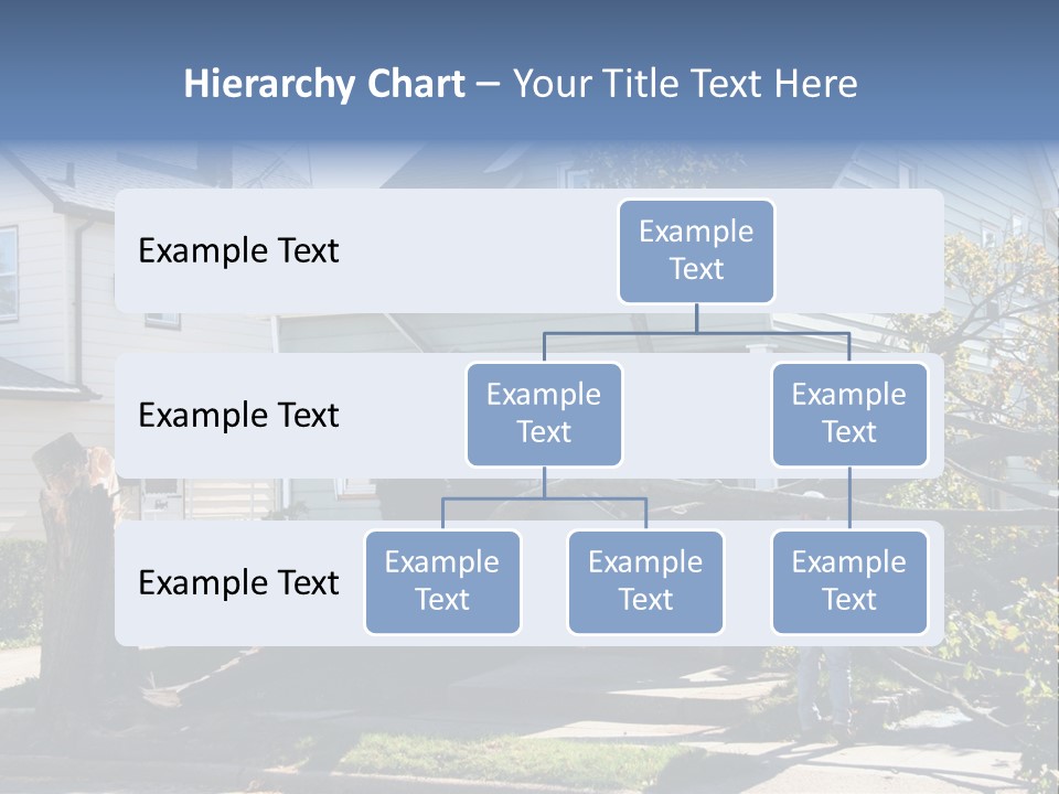 Damaged House From Tree Collapse Due To Storm PowerPoint Template