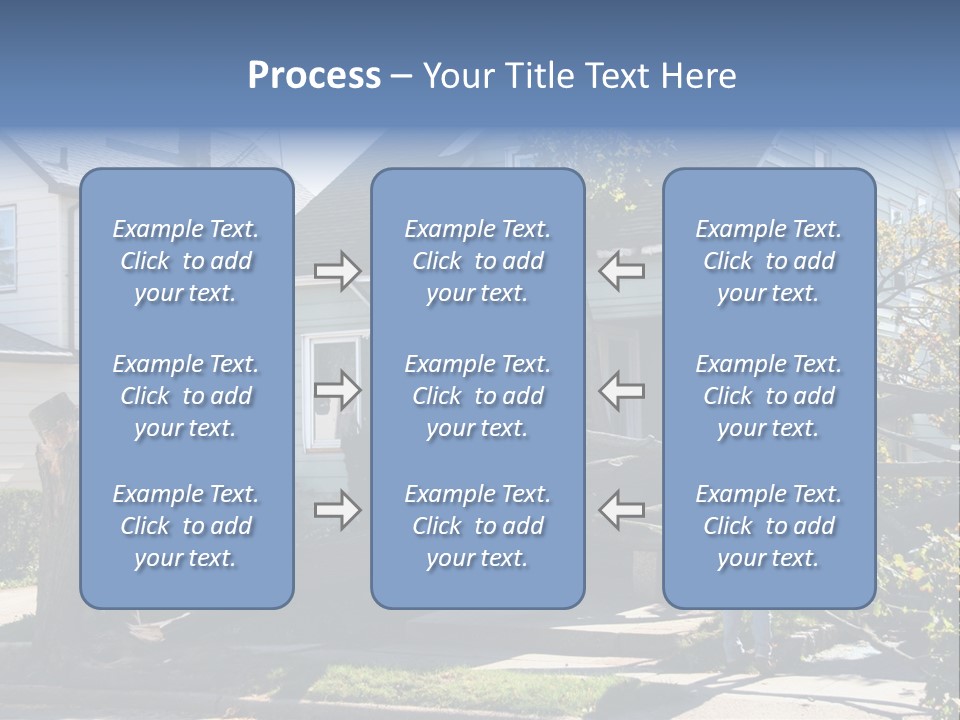 Damaged House From Tree Collapse Due To Storm PowerPoint Template