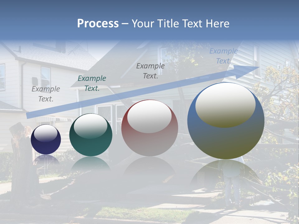 Damaged House From Tree Collapse Due To Storm PowerPoint Template