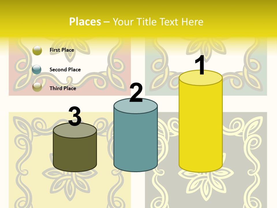 Original Decorative Design Elements. White Background. PowerPoint Template