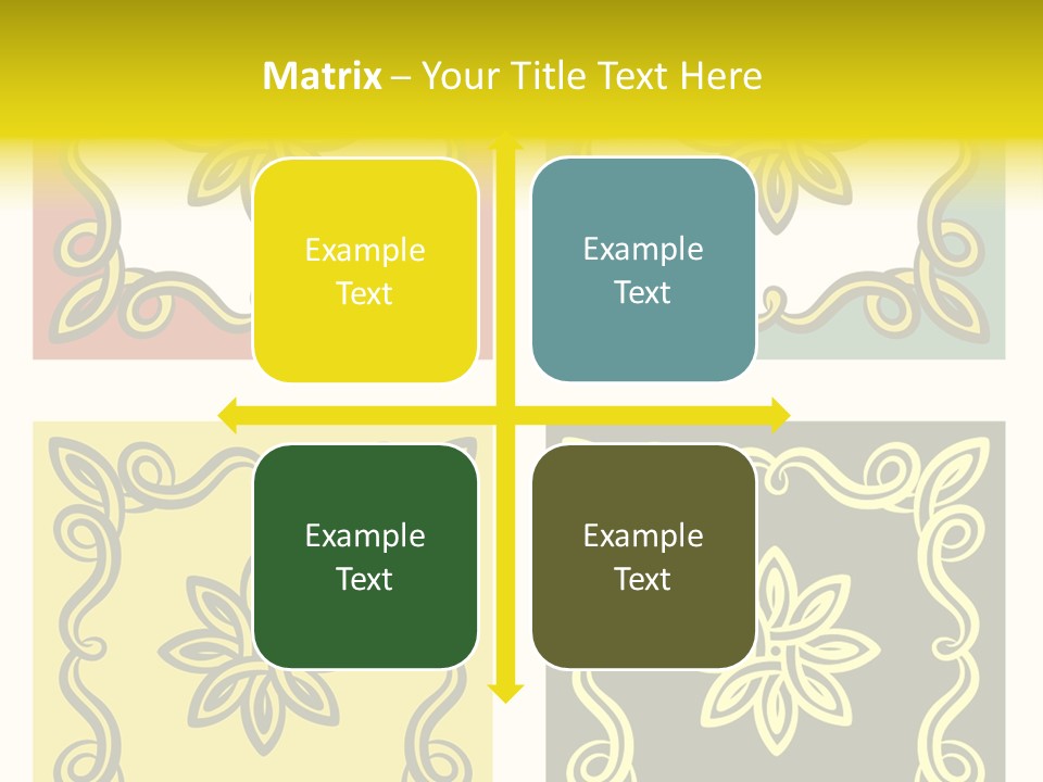 Original Decorative Design Elements. White Background. PowerPoint Template