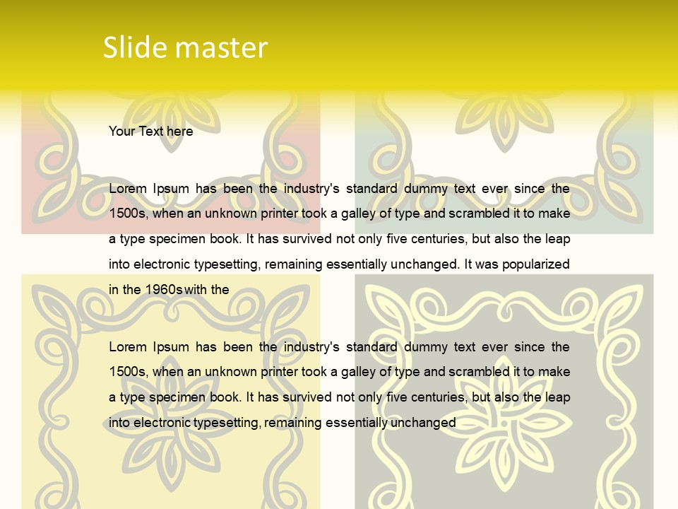 Original Decorative Design Elements. White Background. PowerPoint Template