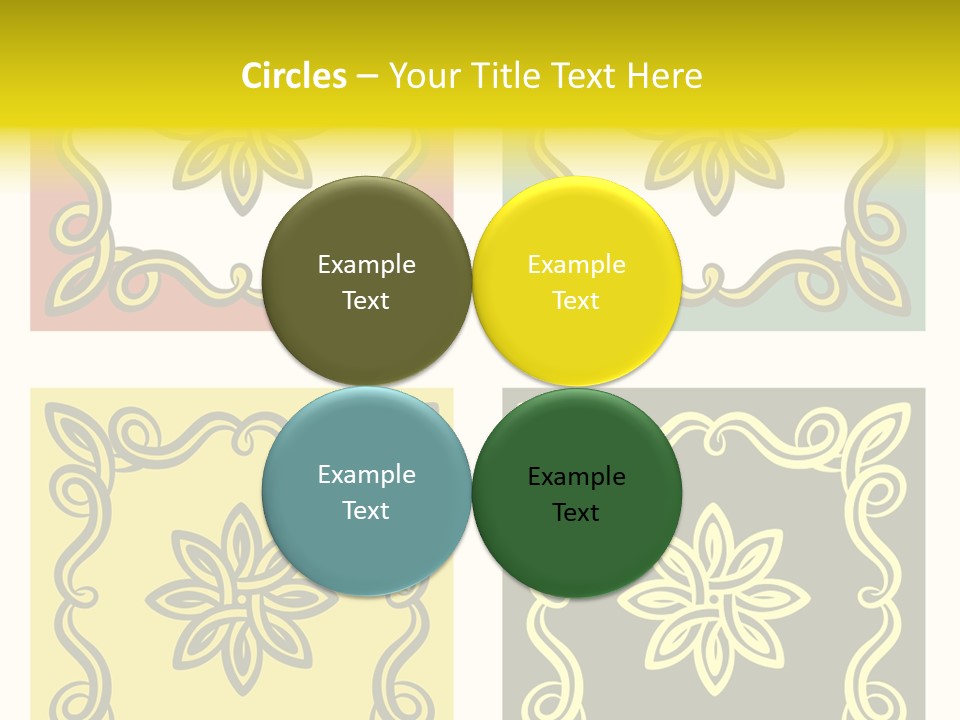 Original Decorative Design Elements. White Background. PowerPoint Template