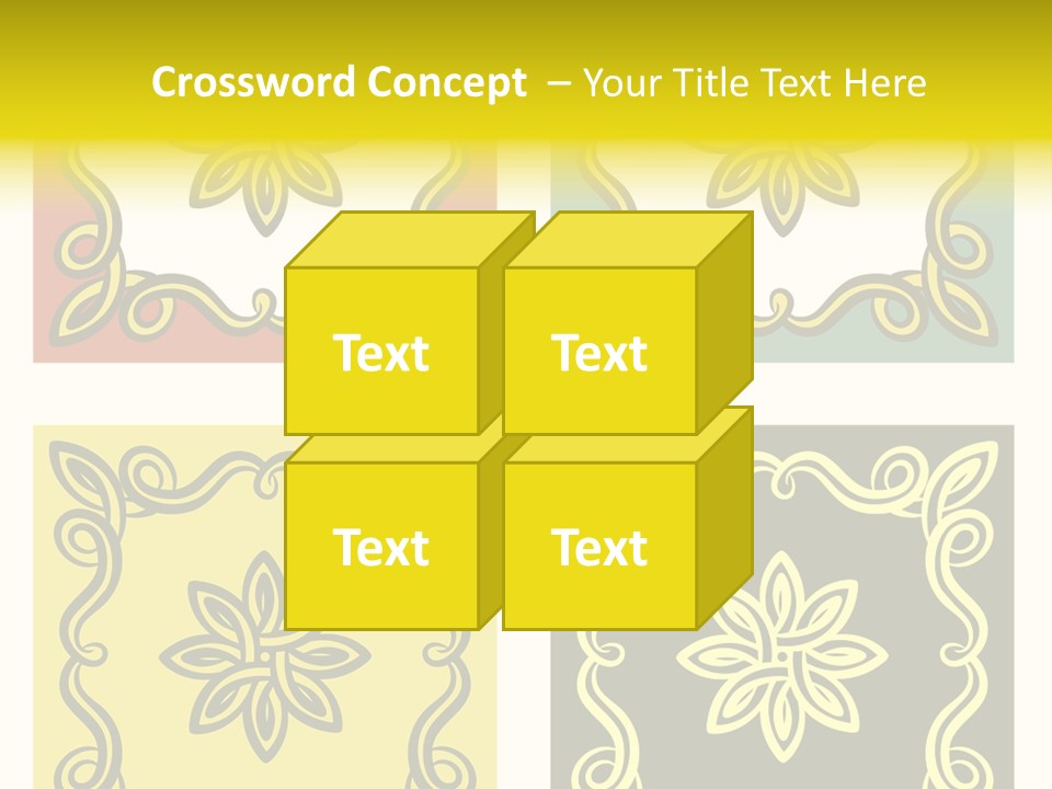 Original Decorative Design Elements. White Background. PowerPoint Template