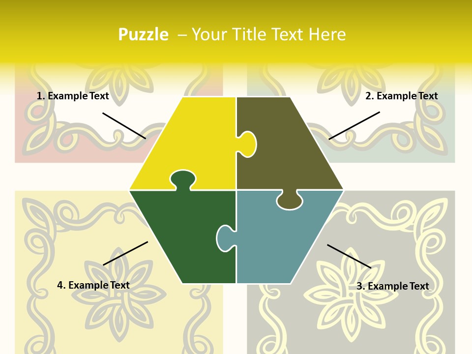 Original Decorative Design Elements. White Background. PowerPoint Template