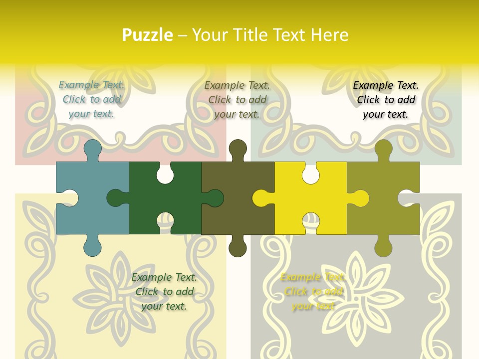 Original Decorative Design Elements. White Background. PowerPoint Template