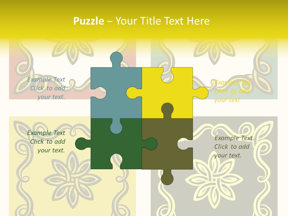 Original Decorative Design Elements. White Background. PowerPoint Template