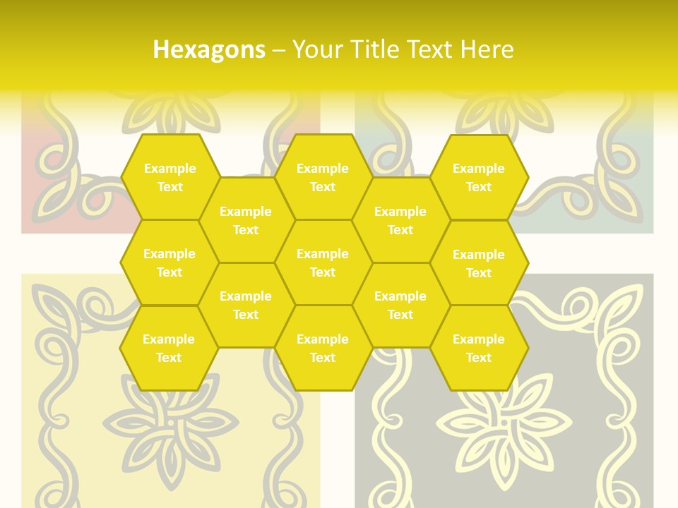 Original Decorative Design Elements. White Background. PowerPoint Template