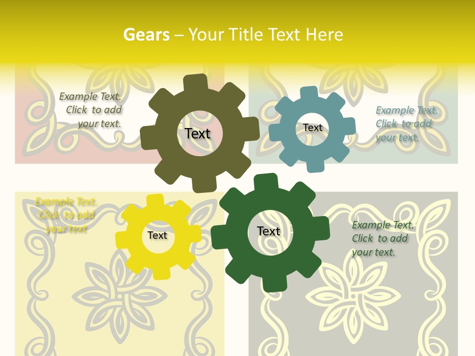 Original Decorative Design Elements. White Background. PowerPoint Template