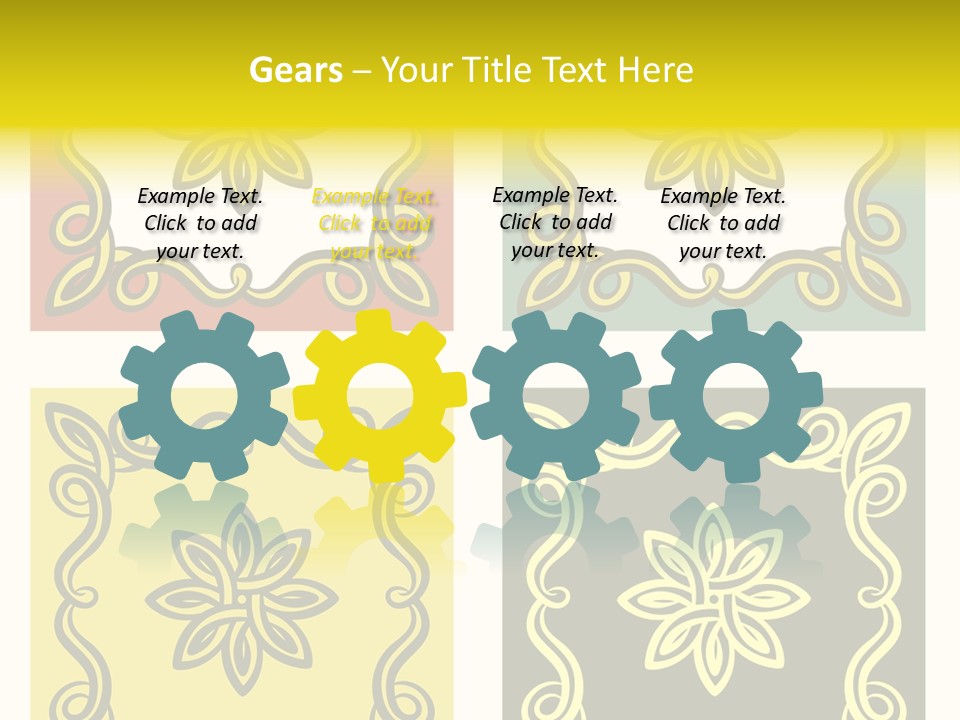 Original Decorative Design Elements. White Background. PowerPoint Template