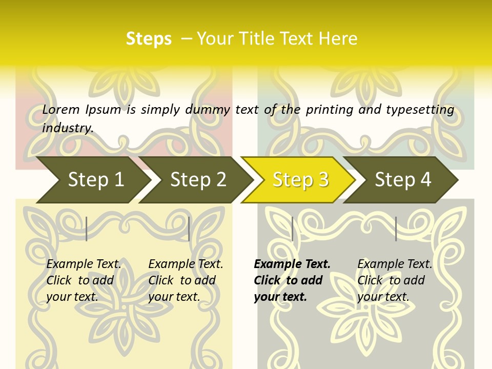 Original Decorative Design Elements. White Background. PowerPoint Template