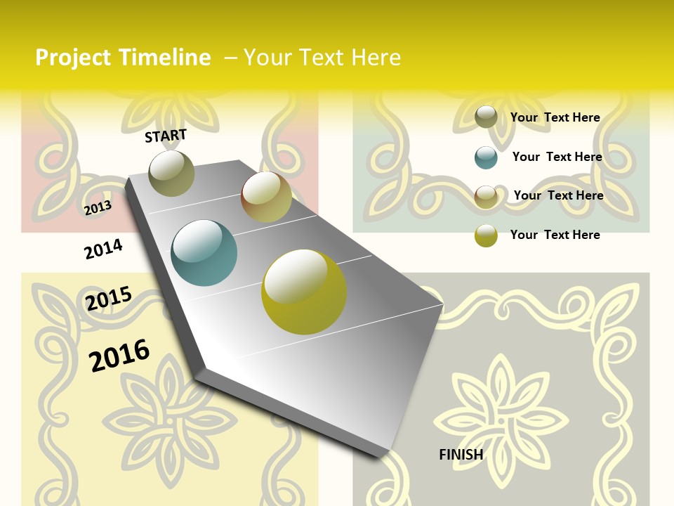 Original Decorative Design Elements. White Background. PowerPoint Template