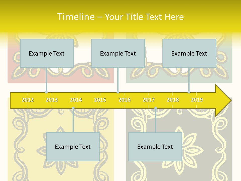 Original Decorative Design Elements. White Background. PowerPoint Template