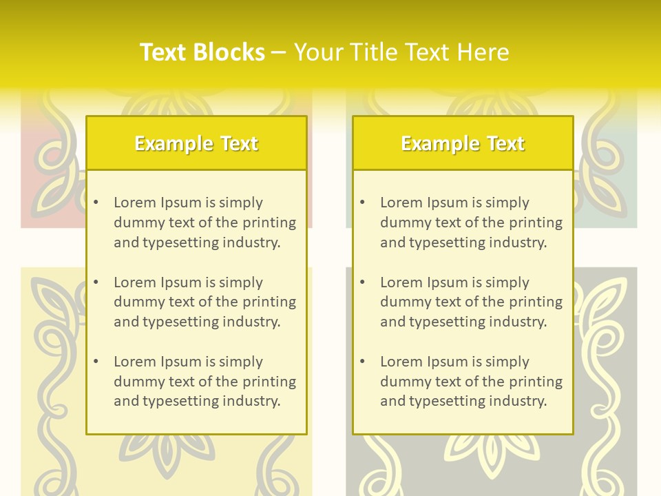 Original Decorative Design Elements. White Background. PowerPoint Template