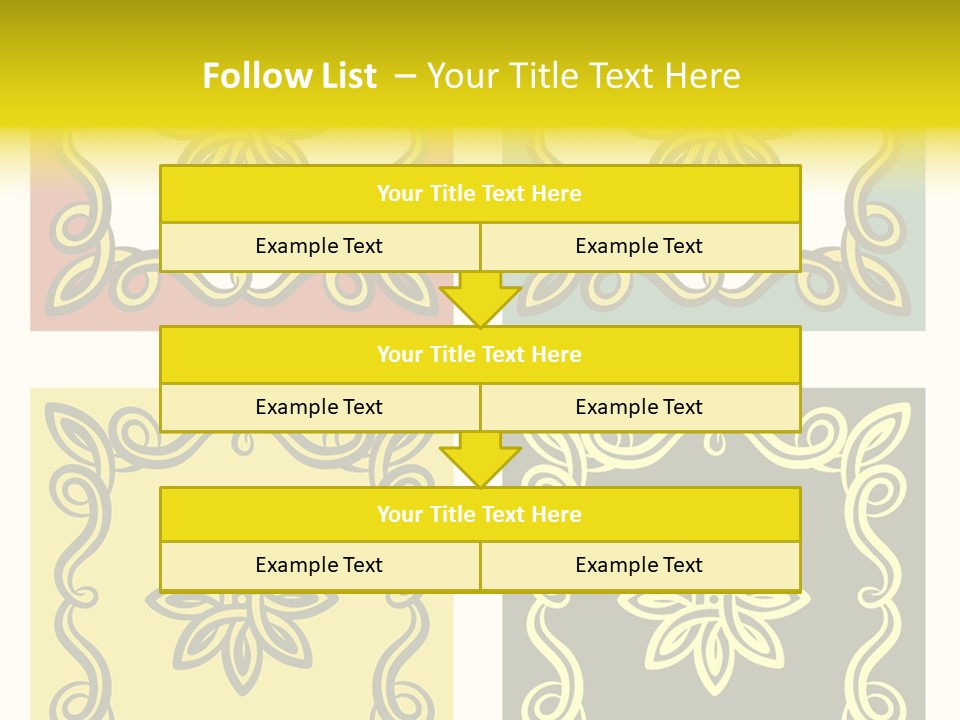 Original Decorative Design Elements. White Background. PowerPoint Template