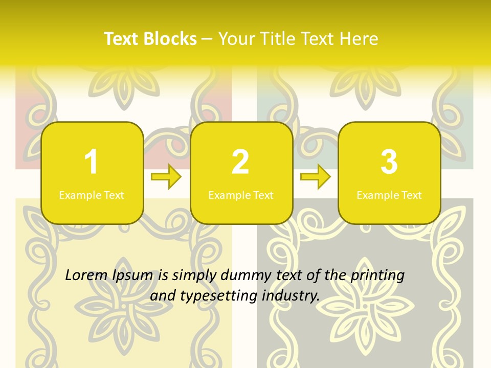 Original Decorative Design Elements. White Background. PowerPoint Template