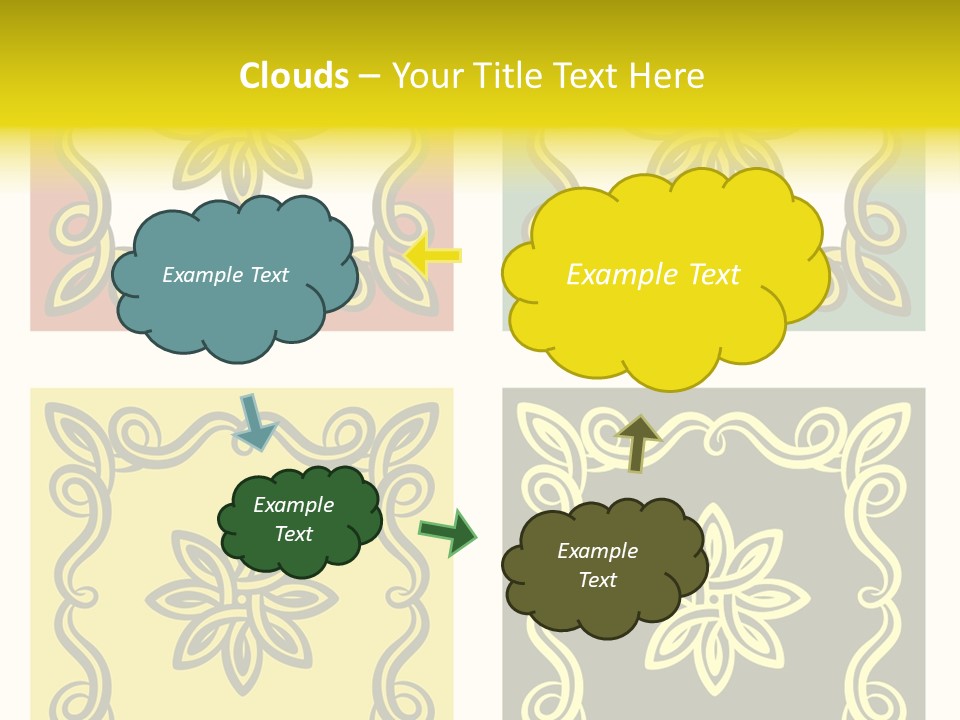 Original Decorative Design Elements. White Background. PowerPoint Template