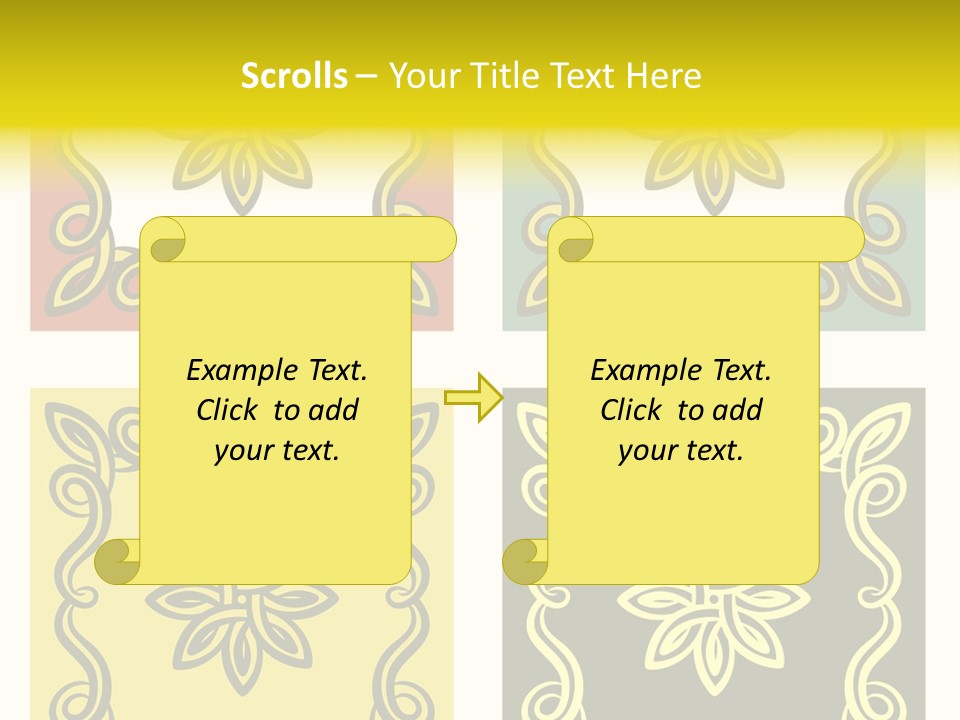 Original Decorative Design Elements. White Background. PowerPoint Template