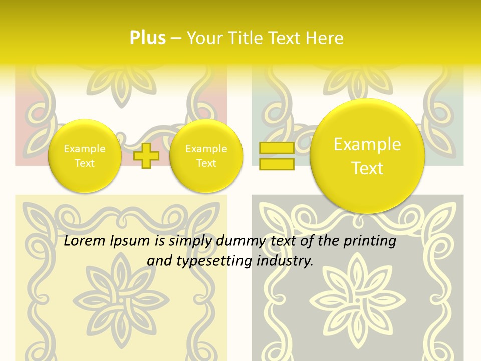 Original Decorative Design Elements. White Background. PowerPoint Template