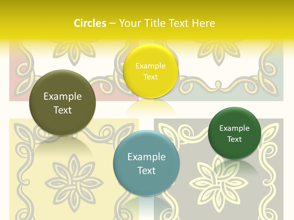 Original Decorative Design Elements. White Background. PowerPoint Template