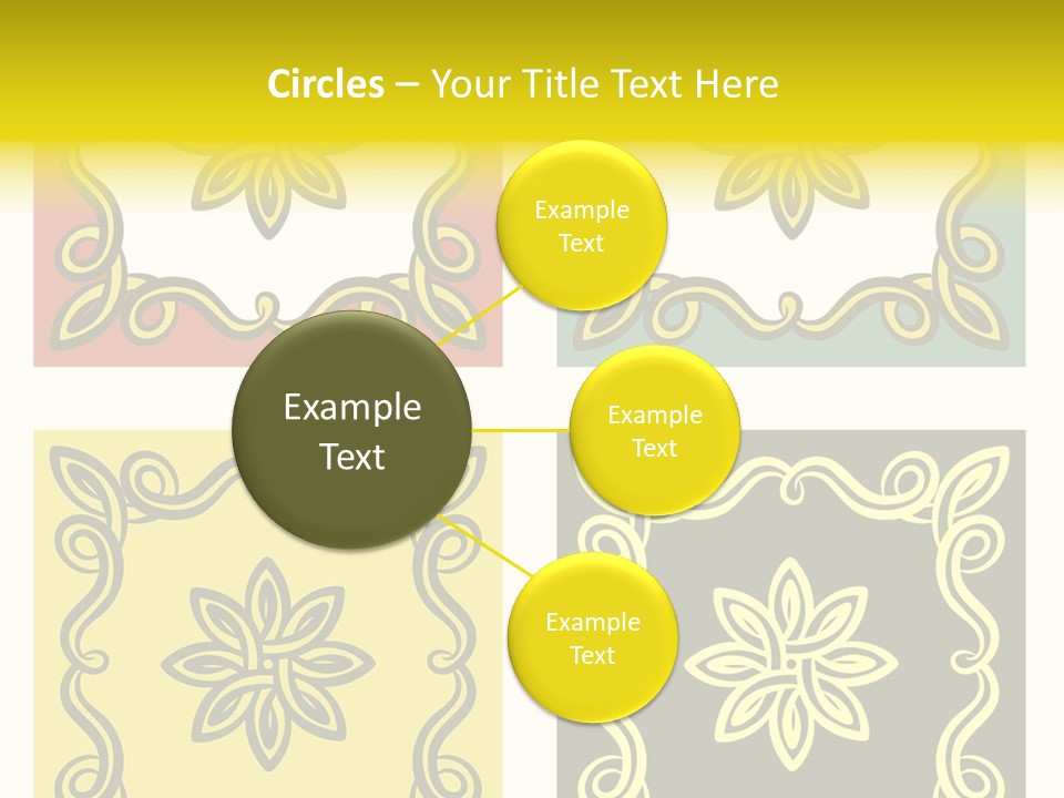 Original Decorative Design Elements. White Background. PowerPoint Template