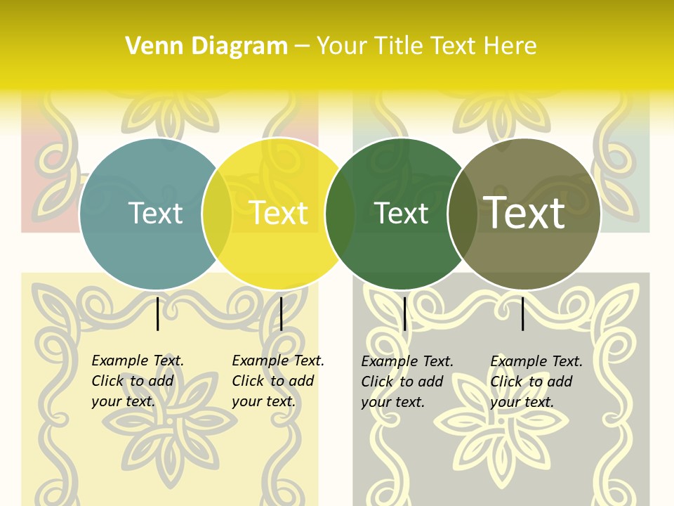 Original Decorative Design Elements. White Background. PowerPoint Template