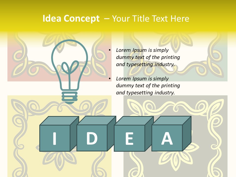 Original Decorative Design Elements. White Background. PowerPoint Template