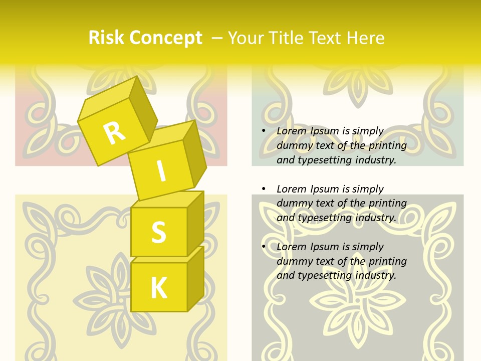 Original Decorative Design Elements. White Background. PowerPoint Template