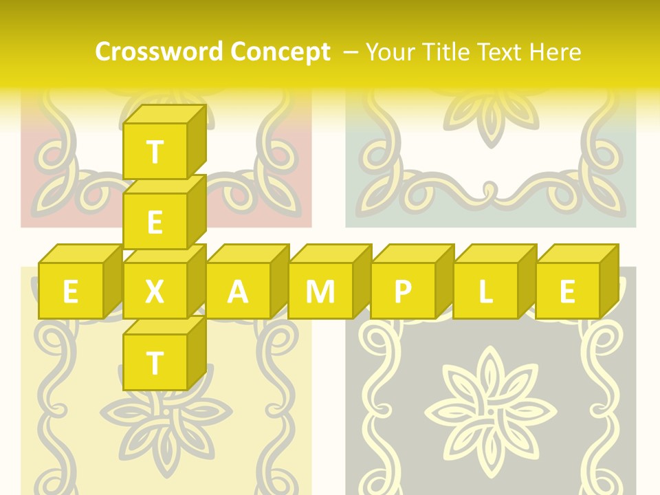 Original Decorative Design Elements. White Background. PowerPoint Template