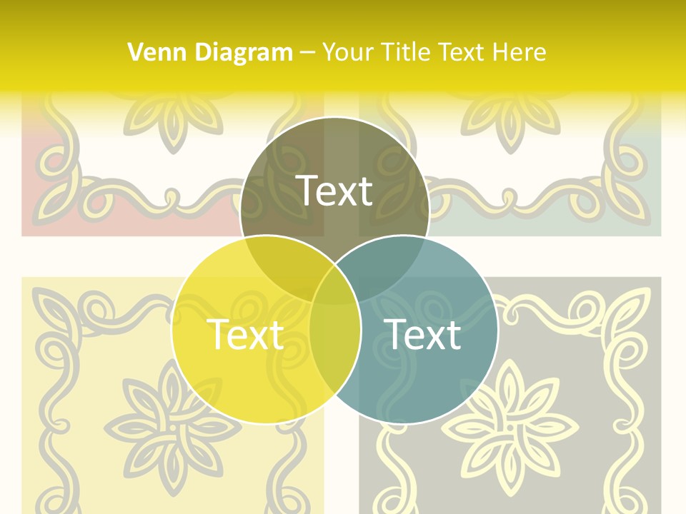 Original Decorative Design Elements. White Background. PowerPoint Template