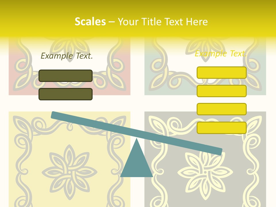 Original Decorative Design Elements. White Background. PowerPoint Template